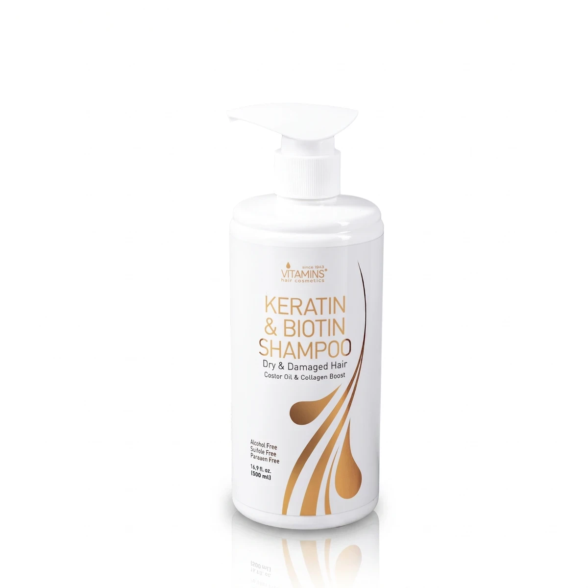 Keratin & Biotin Shampoo for Dry & Damaged Hair | 500 ml