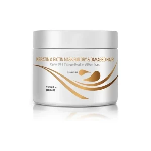 Keratin, Biotin & Collagen Hair Mask for Dry & Damaged Hair | 400 ml